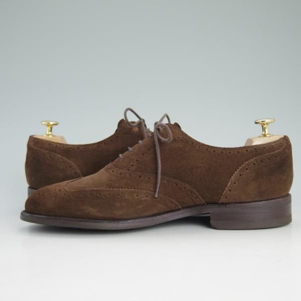 極上★ロイドフットウェア 7.5E【ダイナイトソール仕様★(英)バーカー製】Vシリーズ/フルブローグ/スエード/濃茶/Lloyd Footwear★d525