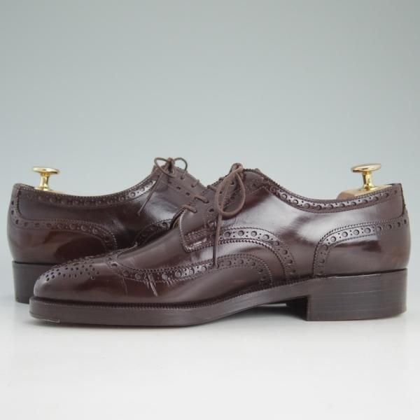 新品★(東欧)ゲオルグ・マテルナ UK6.5程度/SIZE 40【定価20万円程度★フルブローグ】カーフ/濃茶/メンズ/GEORG MATERNA★d526