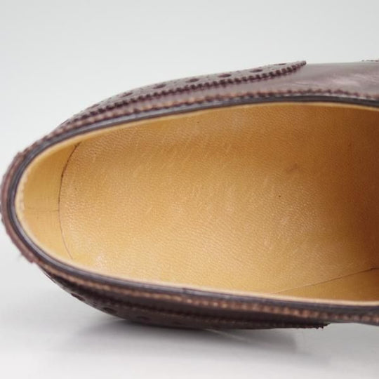 新品★(東欧)ゲオルグ・マテルナ UK6.5程度/SIZE 40【定価20万円程度★フルブローグ】カーフ/濃茶/メンズ/GEORG MATERNA★d526