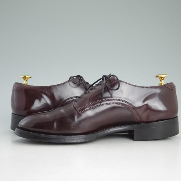 美品★メイカーズ SIZE 6.5【定価￥99,360-★コードバン仕様/プレーントゥ】PLANESHOES/CDVN-08/バーガンディー/Makers★d528