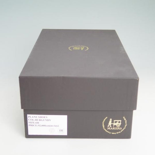 美品★メイカーズ SIZE 6.5【定価￥99,360-★コードバン仕様/プレーントゥ】PLANESHOES/CDVN-08/バーガンディー/Makers★d528