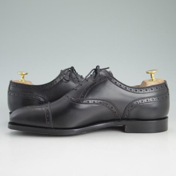 新品★(英)グレンソン 8.5F【定価￥73,440-★セミブローグ】カーフ/黒/メンズ/GRENSON★d530