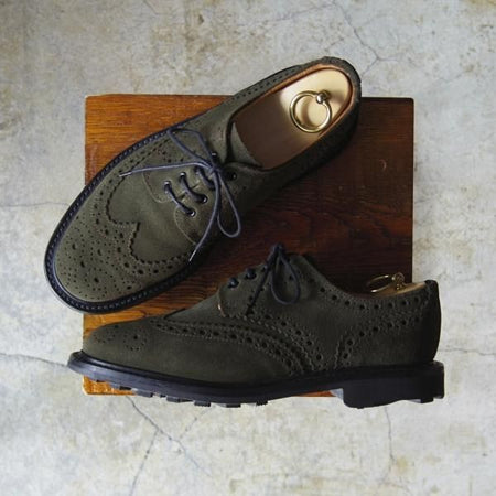 極上★(英)サンダース製 UK6.5/US7.5【リッジウェイソール仕様★マークマクナイリー別注】フルブローグ/メンズ/SANDERS/MARK MCNAIRY★d534