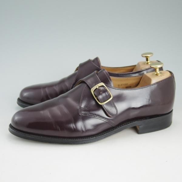 美品★(英)アルフレッドサージェント UK7程度【★モンクストラップ/ELSTEAD】ポリッシュレザー/赤茶/サージェント/Alfred Sargent★d535