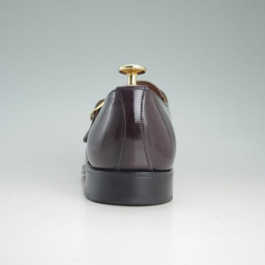 美品★(英)アルフレッドサージェント UK7程度【★モンクストラップ/ELSTEAD】ポリッシュレザー/赤茶/サージェント/Alfred Sargent★d535