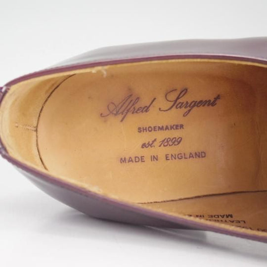 美品★(英)アルフレッドサージェント UK7程度【★モンクストラップ/ELSTEAD】ポリッシュレザー/赤茶/サージェント/Alfred Sargent★d535