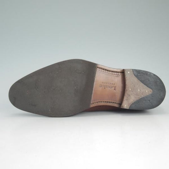 美品★(英)Loake/ローク UK6【★フルブローグ/SAVOY】ウイングチップ/カーフ/茶/メンズ/シューズ/靴★d536