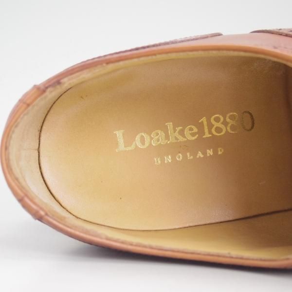 美品★(英)Loake/ローク UK6【★フルブローグ/SAVOY】ウイングチップ/カーフ/茶/メンズ/シューズ/靴★d536