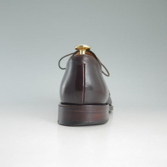 極上★パラブーツ SIZE 6【貴重★レザーソールのホールカット/WAGRAM】カーフ/濃茶/メンズ/Paraboot★d538