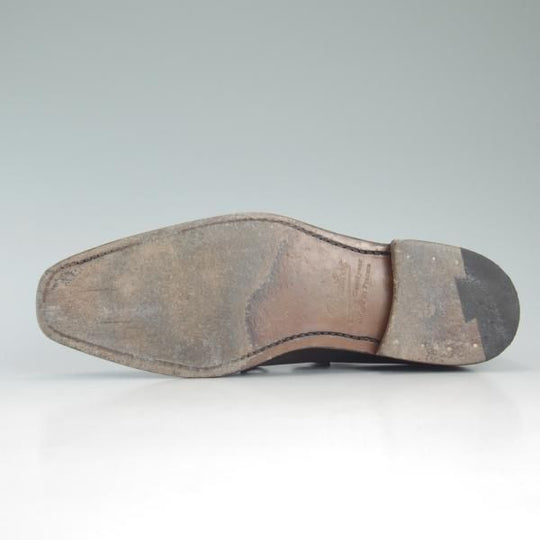 極上★パラブーツ SIZE 6【貴重★レザーソールのホールカット/WAGRAM】カーフ/濃茶/メンズ/Paraboot★d538