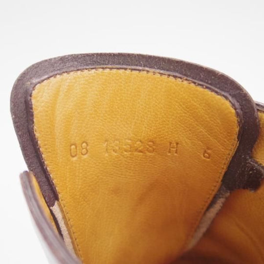 極上★パラブーツ SIZE 6【貴重★レザーソールのホールカット/WAGRAM】カーフ/濃茶/メンズ/Paraboot★d538