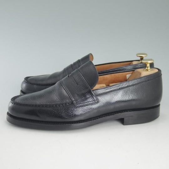 極上★(スペイン製)YANKO/ヤンコ SIZE 25.5【★グッドイヤーウェルテッド製法/コインローファー】104027/カーフ/黒/メンズ★d541