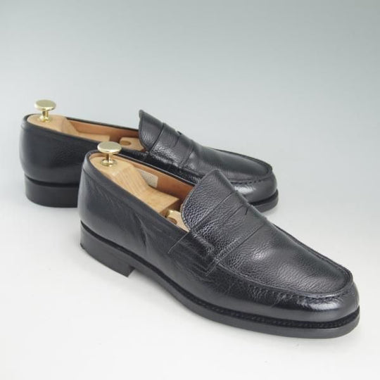 極上★(スペイン製)YANKO/ヤンコ SIZE 25.5【★グッドイヤーウェルテッド製法/コインローファー】104027/カーフ/黒/メンズ★d541