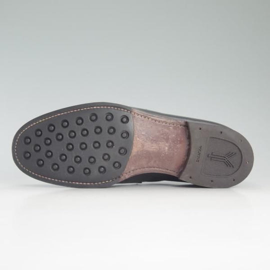 極上★(スペイン製)YANKO/ヤンコ SIZE 25.5【★グッドイヤーウェルテッド製法/コインローファー】104027/カーフ/黒/メンズ★d541