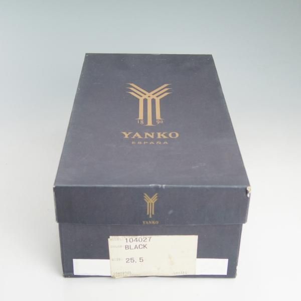 極上★(スペイン製)YANKO/ヤンコ SIZE 25.5【★グッドイヤーウェルテッド製法/コインローファー】104027/カーフ/黒/メンズ★d541