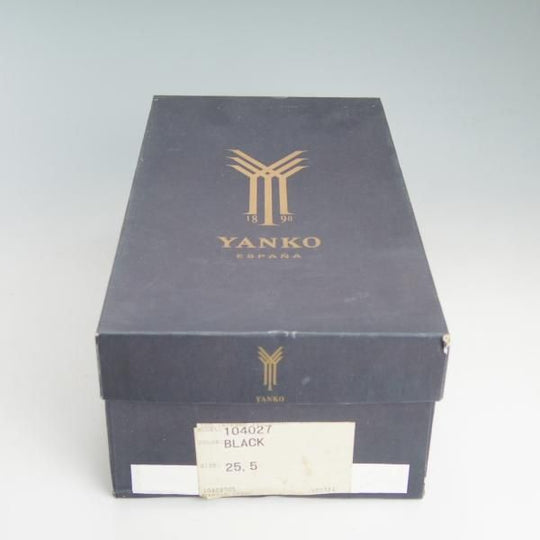 極上★(スペイン製)YANKO/ヤンコ SIZE 25.5【★グッドイヤーウェルテッド製法/コインローファー】104027/カーフ/黒/メンズ★d541