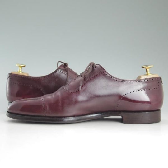 極上★クロケット&ジョーンズ 7E【貴重★(英)ジョージクレバリー別注/GEORGE CLEVERLEY】カーフ/赤茶/メンズ/Crockett&Jones★d542