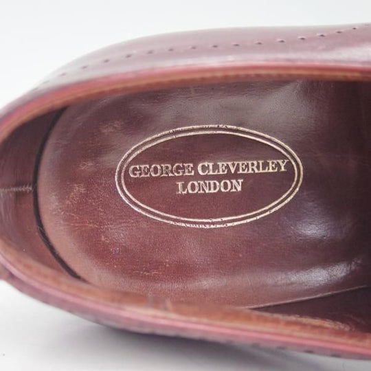 極上★クロケット&ジョーンズ 7E【貴重★(英)ジョージクレバリー別注/GEORGE CLEVERLEY】カーフ/赤茶/メンズ/Crockett&Jones★d542