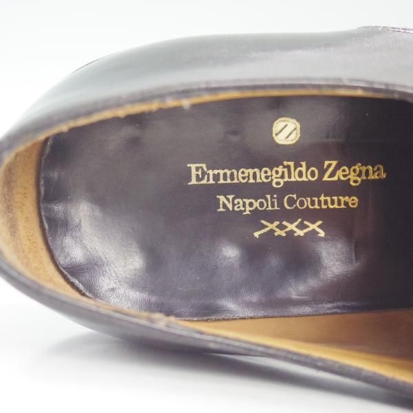 極上★(伊)エルメネジルド・ゼニア 6EE【上級★ナポリクチュール/ブラックラピド製法/Napoli Couture】メンズ/Ermenegildo Zegna★d543