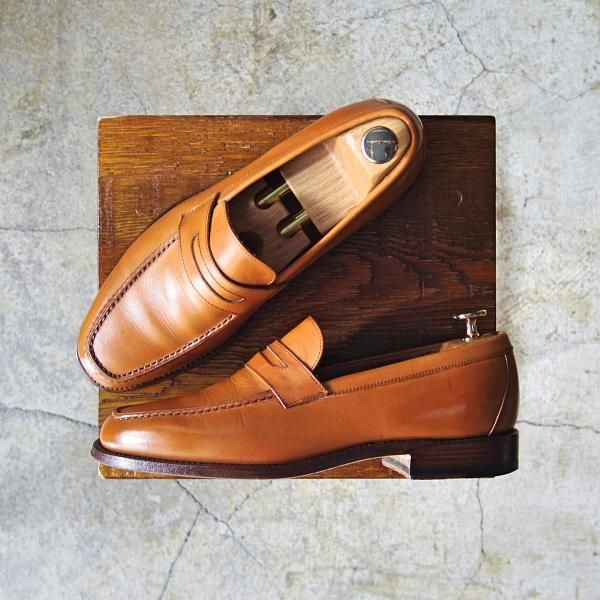 極上★(伊)エルメネジルド・ゼニア SIZE 6.5【グッドイヤーウェルテッド製法★コインローファー】茶/メンズ/靴/Ermenegildo Zegna★d544