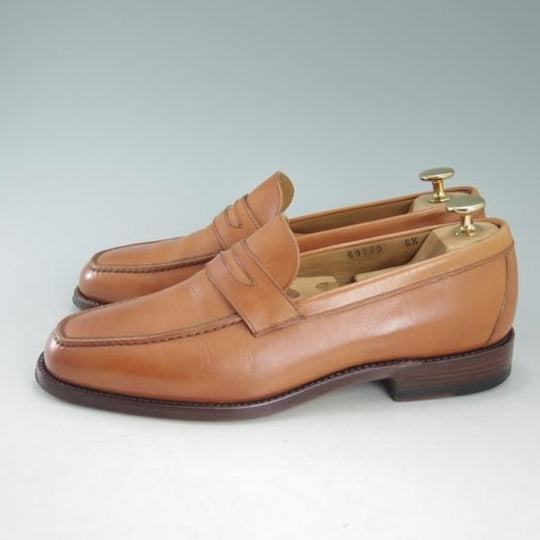 極上★(伊)エルメネジルド・ゼニア SIZE 6.5【グッドイヤーウェルテッド製法★コインローファー】茶/メンズ/靴/Ermenegildo Zegna★d544