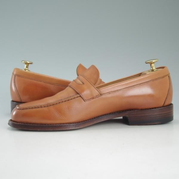 極上★(伊)エルメネジルド・ゼニア SIZE 6.5【グッドイヤーウェルテッド製法★コインローファー】茶/メンズ/靴/Ermenegildo Zegna★d544