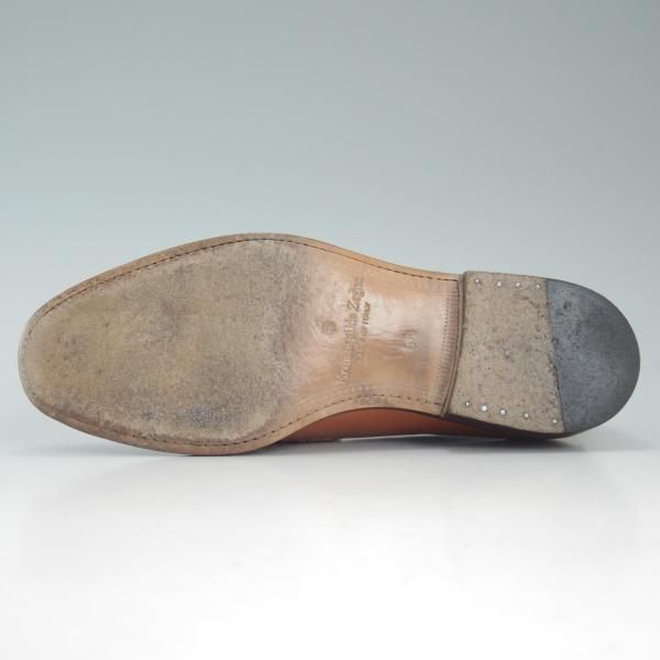 極上★(伊)エルメネジルド・ゼニア SIZE 6.5【グッドイヤーウェルテッド製法★コインローファー】茶/メンズ/靴/Ermenegildo Zegna★d544