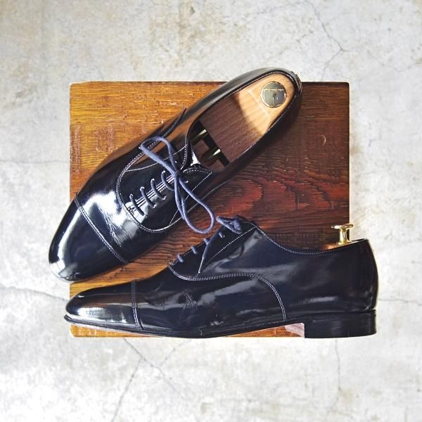 極上★(英)テクニック製 8E【貴重★BARNEYS NEWYORK別注/英国製ライン】パテント/黒/メンズ/靴/シューズ/バーニーズNY/technic★d546