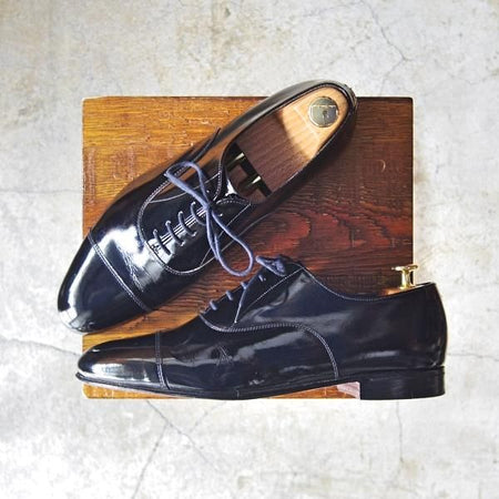 極上★(英)テクニック製 8E【貴重★BARNEYS NEWYORK別注/英国製ライン】パテント/黒/メンズ/靴/シューズ/バーニーズNY/technic★d546