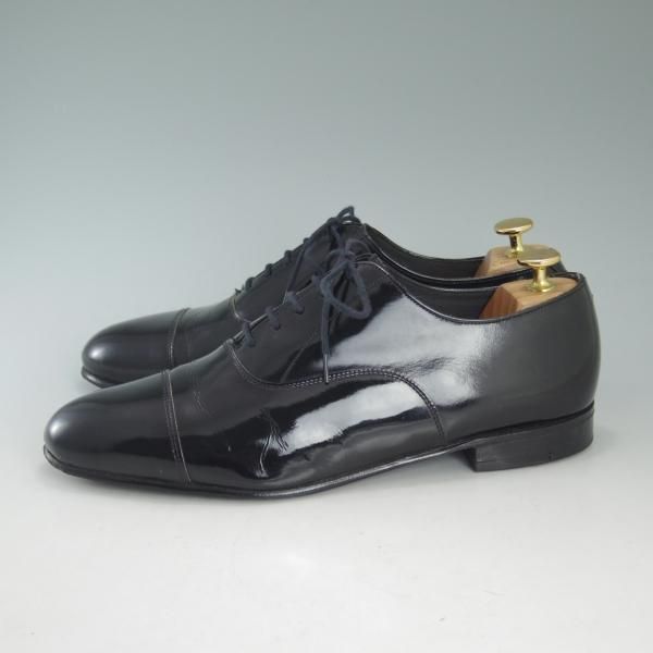 極上★(英)テクニック製 8E【貴重★BARNEYS NEWYORK別注/英国製ライン】パテント/黒/メンズ/靴/シューズ/バーニーズNY/technic★d546