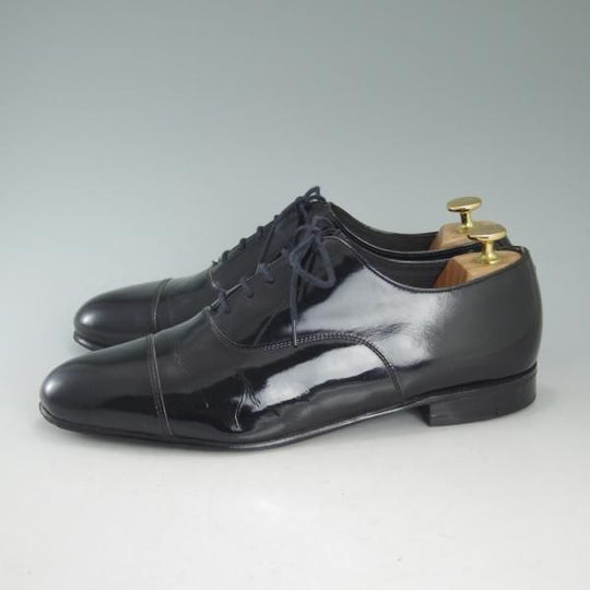 極上★(英)テクニック製 8E【貴重★BARNEYS NEWYORK別注/英国製ライン】パテント/黒/メンズ/靴/シューズ/バーニーズNY/technic★d546