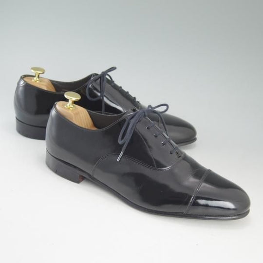 極上★(英)テクニック製 8E【貴重★BARNEYS NEWYORK別注/英国製ライン】パテント/黒/メンズ/靴/シューズ/バーニーズNY/technic★d546