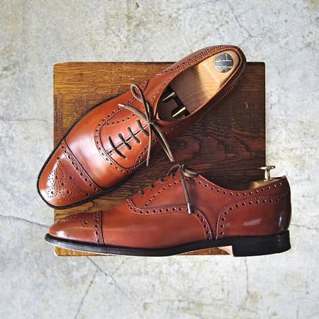 極上★チャーチ 85D/UK8.5【貴重★旧チャーチのディプロマット/DIPLOMAT/73ラスト】3都市/セミブローグ/カーフ/メンズ/Church's★d549