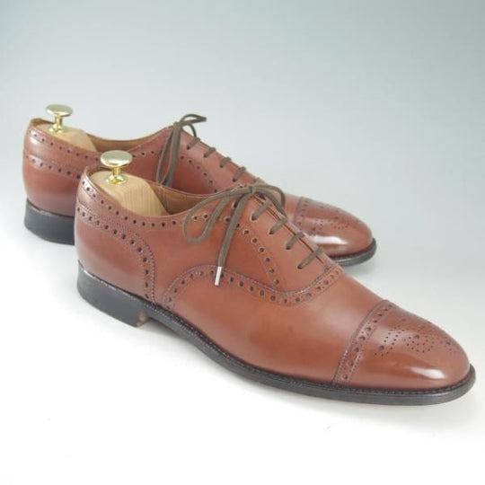 極上★チャーチ 85D/UK8.5【貴重★旧チャーチのディプロマット/DIPLOMAT/73ラスト】3都市/セミブローグ/カーフ/メンズ/Church's★d549