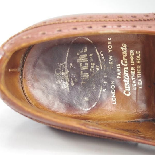 極上★チャーチ 85D/UK8.5【貴重★旧チャーチのディプロマット/DIPLOMAT/73ラスト】3都市/セミブローグ/カーフ/メンズ/Church's★d549