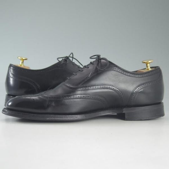 極上★チャーチ 80G/UK8【★Burton/108ラスト/FLEX CONSTRUCTION】バートン/フルブローグ/カーフ/黒/メンズ/Church's★d550