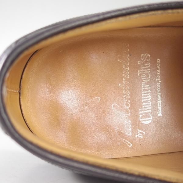 極上★チャーチ 80G/UK8【★Burton/108ラスト/FLEX CONSTRUCTION】バートン/フルブローグ/カーフ/黒/メンズ/Church's★d550