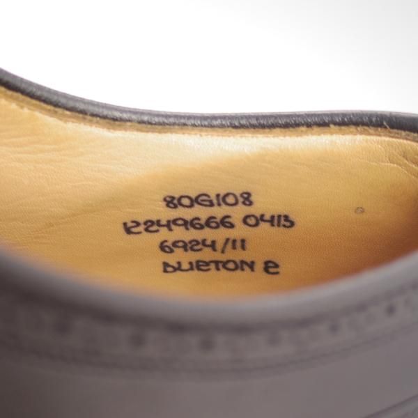 極上★チャーチ 80G/UK8【★Burton/108ラスト/FLEX CONSTRUCTION】バートン/フルブローグ/カーフ/黒/メンズ/Church's★d550