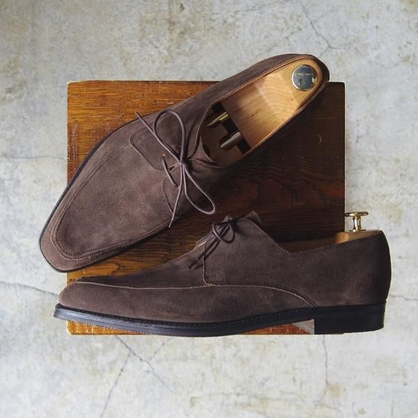 JOHNLOBBジョンロブ スエードプレーントゥPIERSON茶9E JOHNLOBBジョンロブ スエードプレーントゥPIERSON茶9E