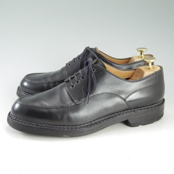 極上★(伊)F.LLI ジャコメッティ SIZE 41【定価10万円以上★ノルベジェーゼ製法/Uチップ】カーフ/黒/メンズ/靴/Giacometti★d560