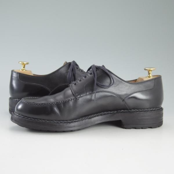 極上★(伊)F.LLI ジャコメッティ SIZE 41【定価10万円以上★ノルベジェーゼ製法/Uチップ】カーフ/黒/メンズ/靴/Giacometti★d560