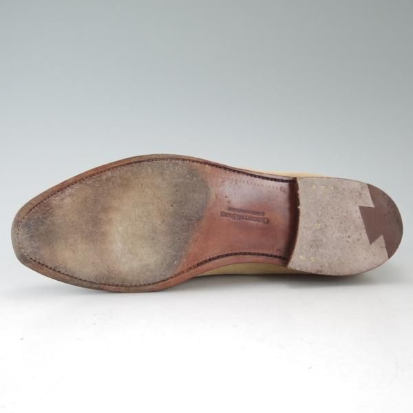 美品★クロケット&ジョーンズ 7E【★ヘイリング/HAYLING】リボンローファー/スエード/薄茶/メンズ/Crockett&Jones★d562