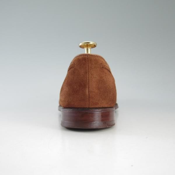 美品★クロケット&ジョーンズ 5.5E【★キャベンディッシュ2/CAVENDISH 2】タッセルローファー/スエード/茶/メンズ/靴/Crockett&Jones★d563