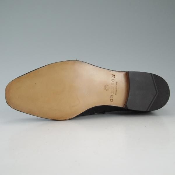 未使用★(英)グレンソン 8F【★フルブローグ/BATH】22356-01/カーフ/黒/メンズ/GRENSON★d565