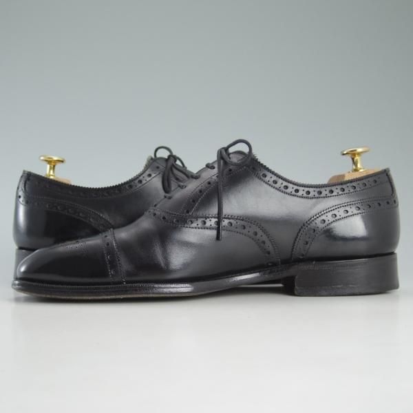 極上☆(英)グレンソン 7F【☆セミブローグ】6647-01/カーフ/黒