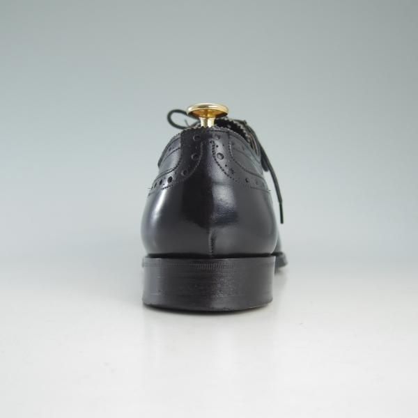 GRENSON グレンソン　フルブローグ　ブラック　7ハーフ　7.5 極上☆(英)グレンソン 7F【☆セミブローグ】6647-01/カーフ/黒