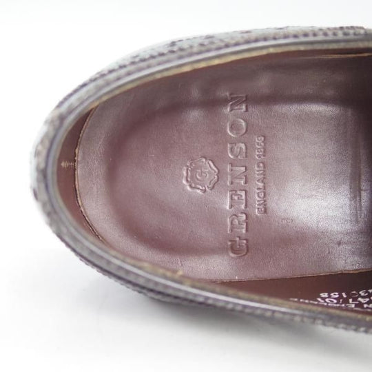 極上★(英)グレンソン 7F【★セミブローグ】6647-01/カーフ/黒/メンズ/GRENSON★d567