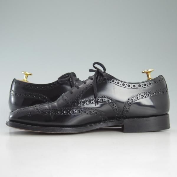 極上★チャーチ 60F/UK6【貴重★73ラスト/バーウッド似寄りモデル】BRISBANE/ポリッシュドバインダーカーフ/黒/メンズ/Church's★d568