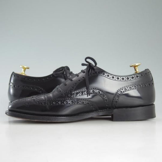 極上★チャーチ 60F/UK6【貴重★73ラスト/バーウッド似寄りモデル】BRISBANE/ポリッシュドバインダーカーフ/黒/メンズ/Church's★d568