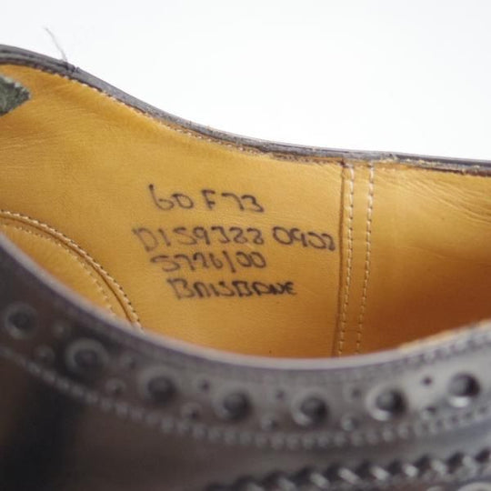 極上★チャーチ 60F/UK6【貴重★73ラスト/バーウッド似寄りモデル】BRISBANE/ポリッシュドバインダーカーフ/黒/メンズ/Church's★d568